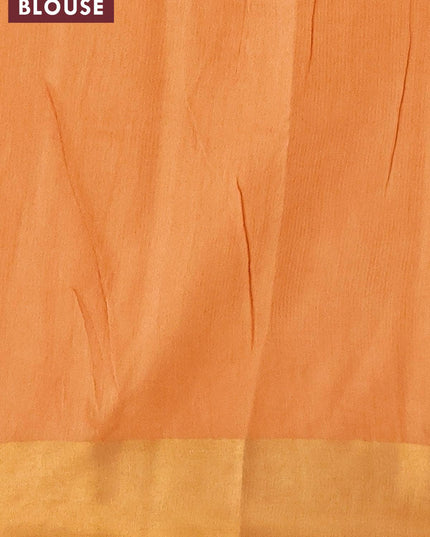 Bhagalpuri saree pale orange shade with allover bandhani prints and zari woven border - {{ collection.title }} by Prashanti Sarees