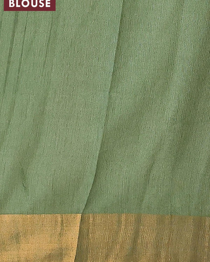 Bhagalpuri saree pastel green with allover bandhani prints and zari woven border - {{ collection.title }} by Prashanti Sarees