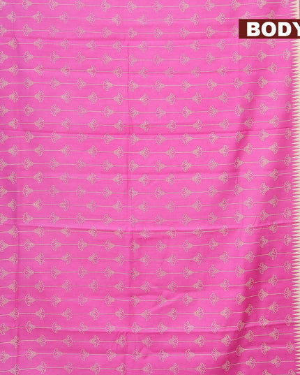 Bhagalpuri saree pink with allover prints and zari woven border - {{ collection.title }} by Prashanti Sarees