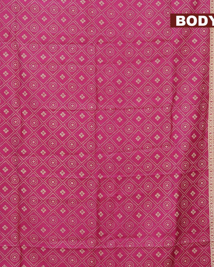 Bhagalpuri saree purple with allover geometric prints and zari woven border - {{ collection.title }} by Prashanti Sarees