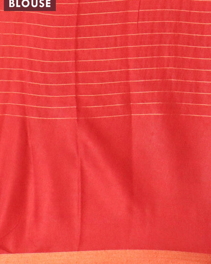 Bhagalpuri saree red maroon and blue with allover zari checked pattern and long kalamkari printed zari border - {{ collection.title }} by Prashanti Sarees
