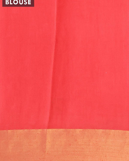 Bhagalpuri saree red with allover geometric prints and zari woven border - {{ collection.title }} by Prashanti Sarees