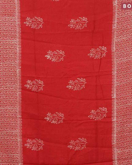 Bhagalpuri saree red with butta prints and zari woven border - {{ collection.title }} by Prashanti Sarees