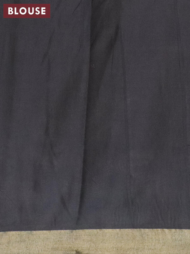Bhagalpuri saree rust shade and black with allover bandhani prints and long pichwai printed zari woven border - {{ collection.title }} by Prashanti Sarees