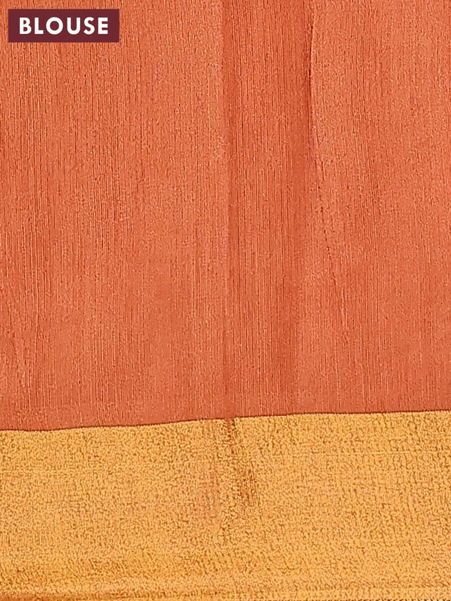 Bhagalpuri saree rust shade with allover bandhani prints and zari woven border - {{ collection.title }} by Prashanti Sarees