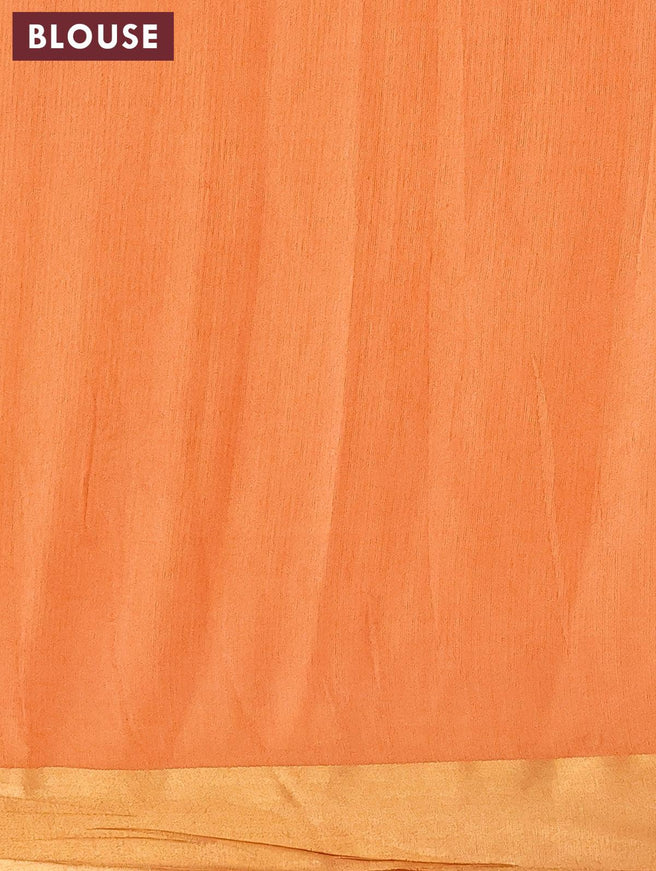Bhagalpuri saree rustic orange with allover prints and zari woven border - {{ collection.title }} by Prashanti Sarees