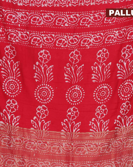 Binny silk saree pink with allover batik prints and zari woven border - {{ collection.title }} by Prashanti Sarees