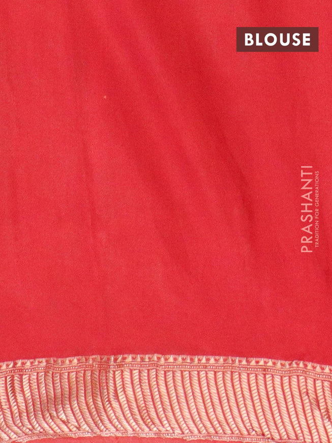 Binny Silk saree red and mustard yellow with allover batik prints and zari woven border - {{ collection.title }} by Prashanti Sarees