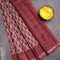 Chanderi silk cotton saree maroon with allover floral butta prints and kantha stitch work border - {{ collection.title }} by Prashanti Sarees