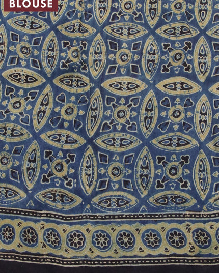 Dola silk saree blue with allover patola prints and zari woven floral border - {{ collection.title }} by Prashanti Sarees