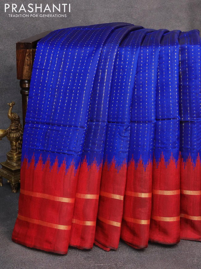 Dupion silk saree with Zari Woven Border
