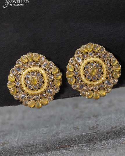 Fashion dangler earring yellow and beads - {{ collection.title }} by Prashanti Sarees