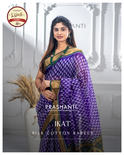 Ikat Silk Cotton Sarees