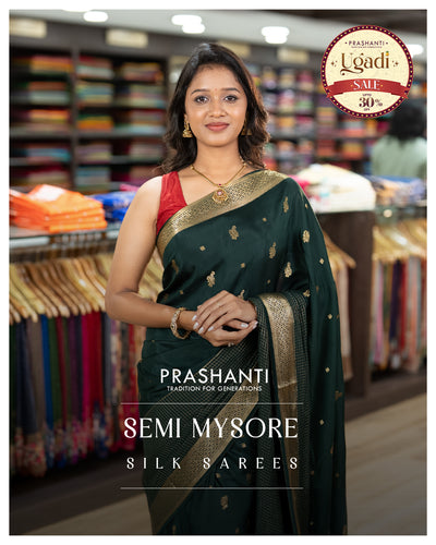 Semi Mysore Silk Sarees
