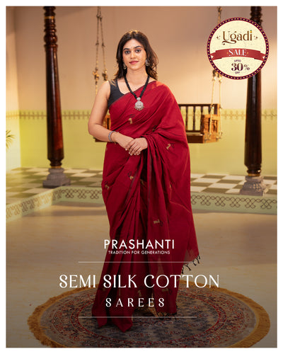 Semi Silk Cotton Sarees