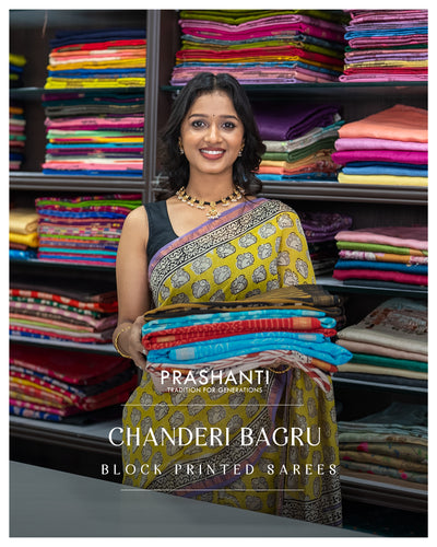 Bagru Block Printed Sarees