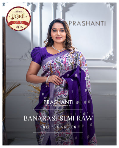 Banarasi Semi Raw Silks