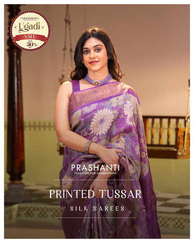 Printed Tussar Silks