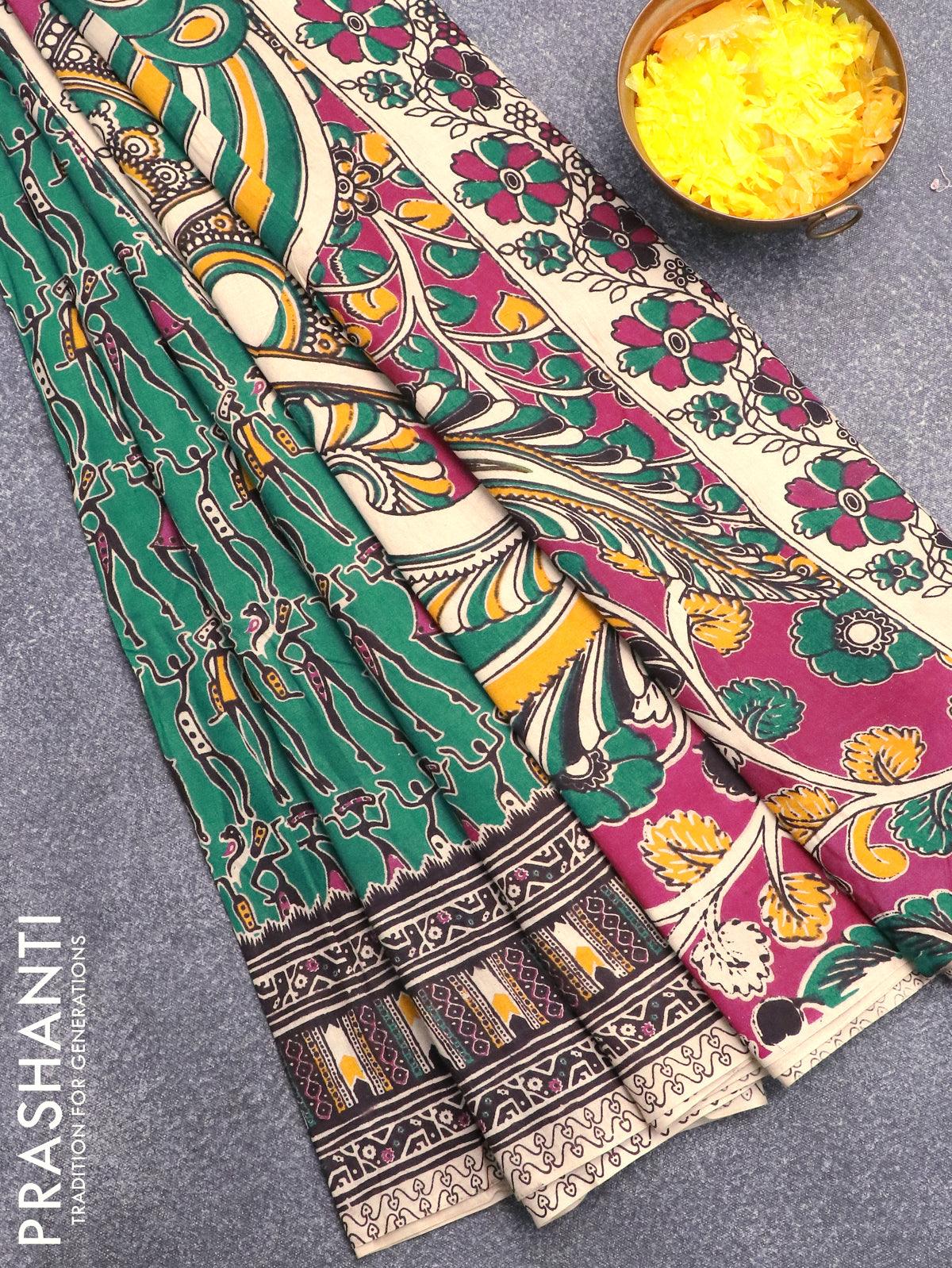 Kalamkari Printed Silk Cottons, Designer Sarees & more | Prashanti | 17 Oct  2022 - YouTube