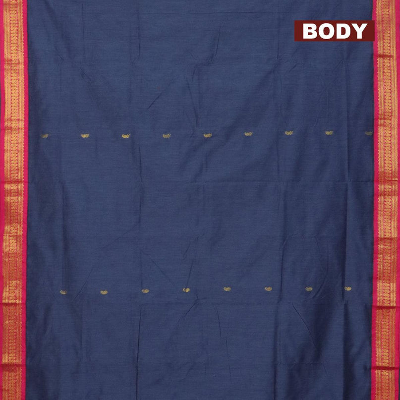 Kalyani cotton saree grey and pink with zari woven buttas and zari woven border - {{ collection.title }} by Prashanti Sarees