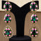 Light weight minakari earring green with pearl maatal - {{ collection.title }} by Prashanti Sarees