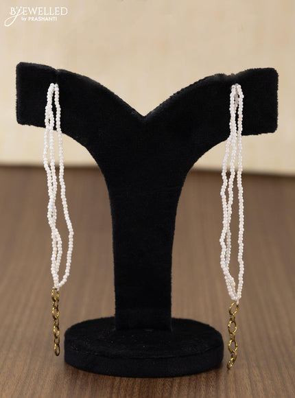 Light weight minakari earring maroon with pearl maatal - {{ collection.title }} by Prashanti Sarees