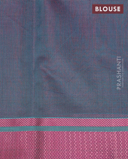 Maheshwari silk cotton saree dual shade of orange and pink with allover vairosi pattern and zari woven border - {{ collection.title }} by Prashanti Sarees
