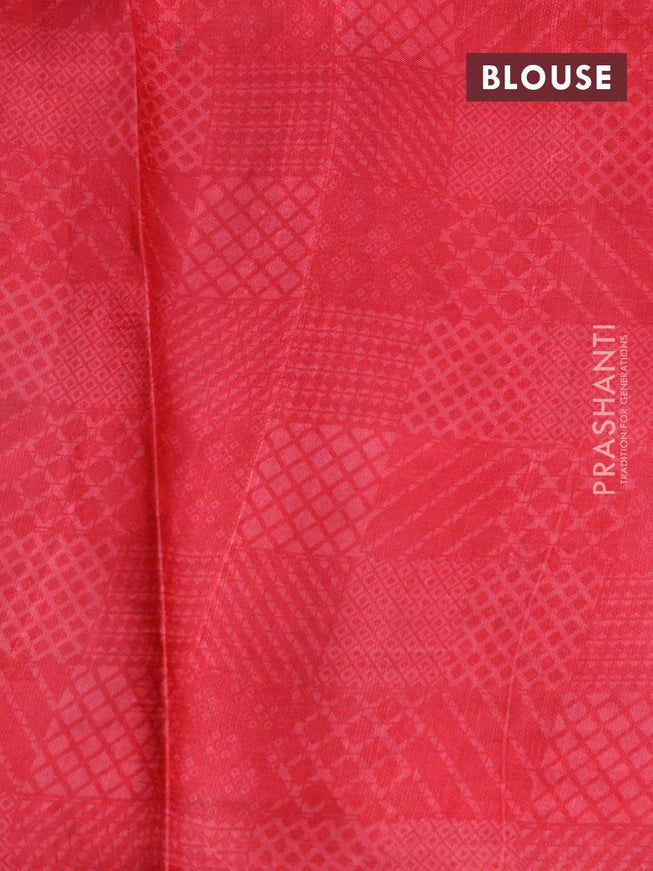 Murshidabad silk saree grey and light pink with allover kalamkari prints and simple border - {{ collection.title }} by Prashanti Sarees