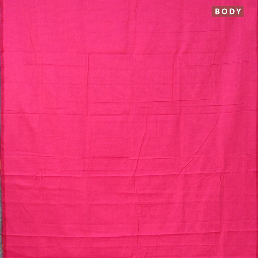 Narayanpet cotton saree pink shade with plain body in borderless style - {{ collection.title }} by Prashanti Sarees