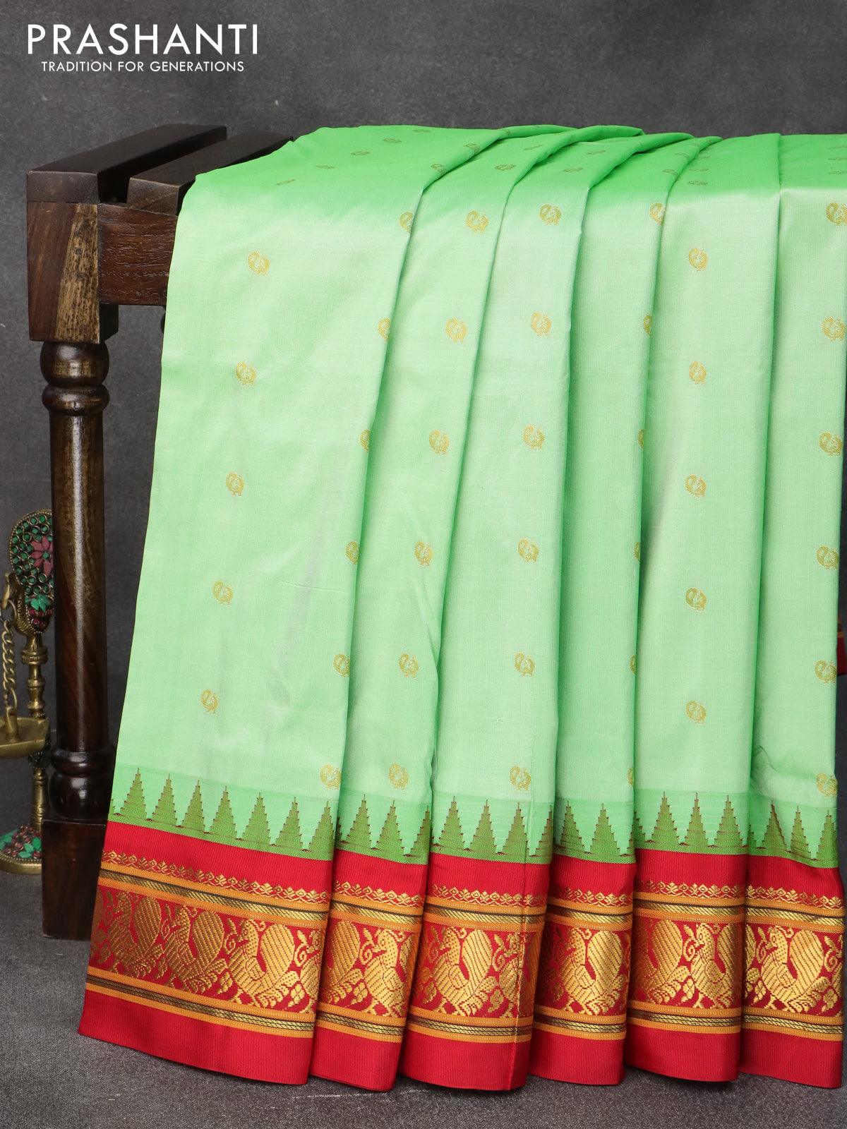 Purple Narayanpet Silk Handloom Plain Saree with Traditional Border De –  Uppada
