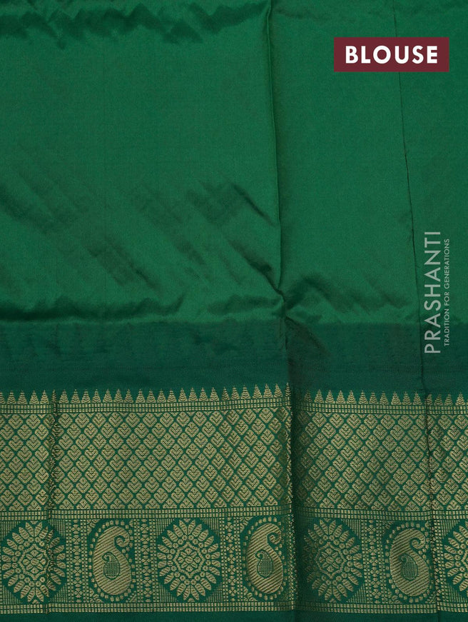 Narayanpet silk saree purple and green with allover zari woven buttas and temple design zari woven border - {{ collection.title }} by Prashanti Sarees