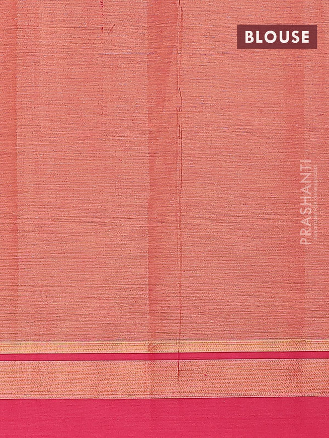Nithyam cotton saree dual shade of maroonish sandal and maroon with paisley thread woven buttas and zari woven simple border - {{ collection.title }} by Prashanti Sarees