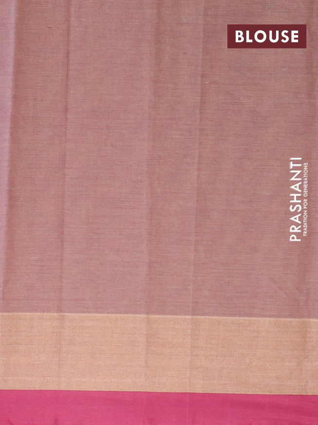 Nithyam cotton saree dual shade of sandal and maroon with allover geometric thread weaves and zari woven border - {{ collection.title }} by Prashanti Sarees