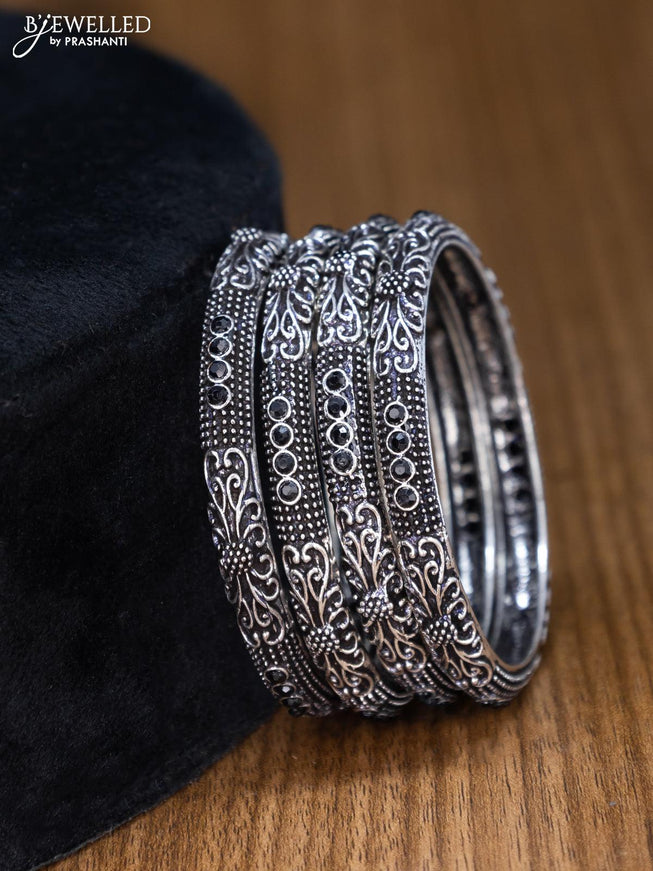 Oxidised bangles with black stone - {{ collection.title }} by Prashanti Sarees