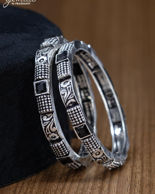 Oxidised bangles with black stone - {{ collection.title }} by Prashanti Sarees