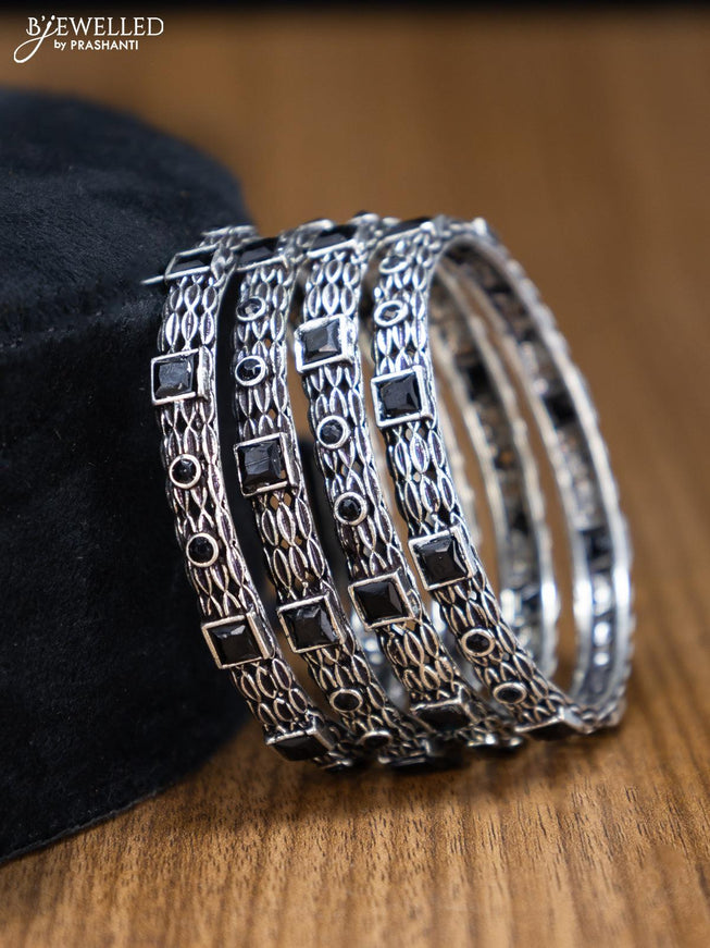 Oxidised bangles with black stone - {{ collection.title }} by Prashanti Sarees