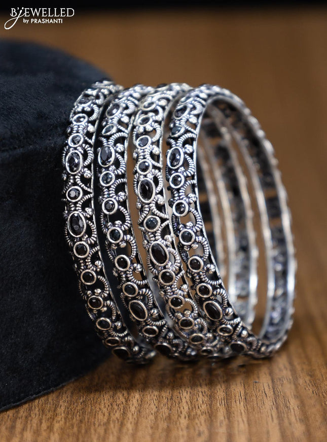 Oxidised bangles with black stone - {{ collection.title }} by Prashanti Sarees