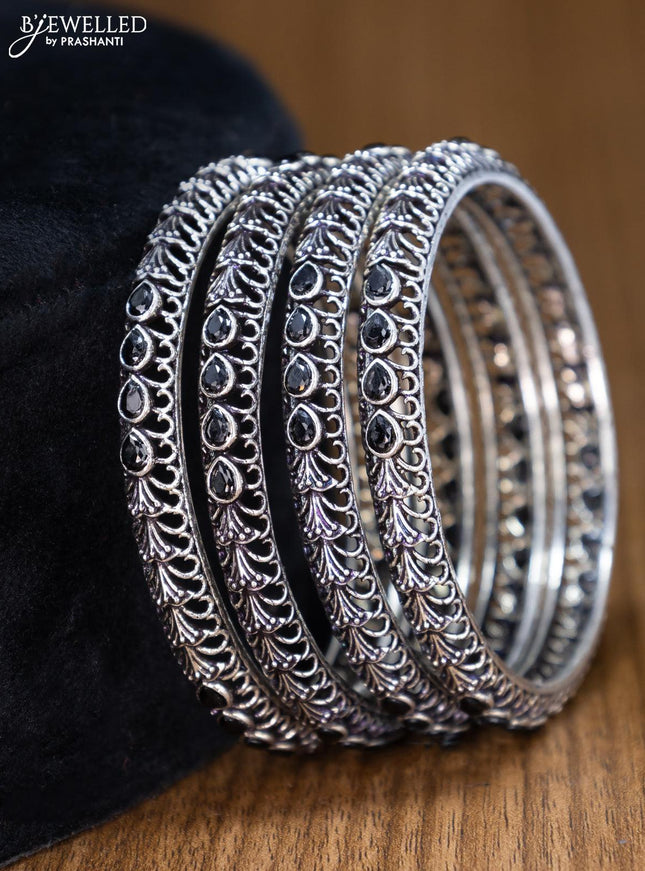 Oxidised bangles with black stone - {{ collection.title }} by Prashanti Sarees