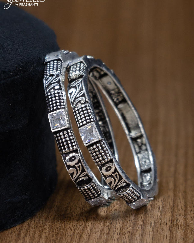 Oxidised bangles with cz stone - {{ collection.title }} by Prashanti Sarees