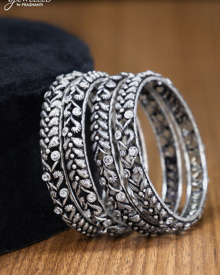 Oxidised bangles with cz stone - {{ collection.title }} by Prashanti Sarees