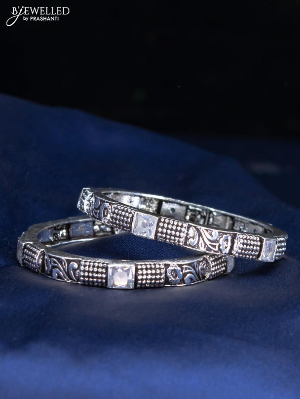 Oxidised bangles with cz stone - {{ collection.title }} by Prashanti Sarees