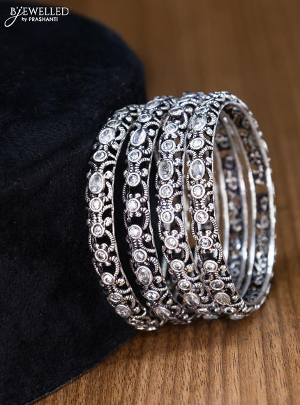 Oxidised bangles with cz stone - {{ collection.title }} by Prashanti Sarees