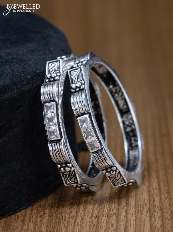 Oxidised bangles with cz stone - {{ collection.title }} by Prashanti Sarees