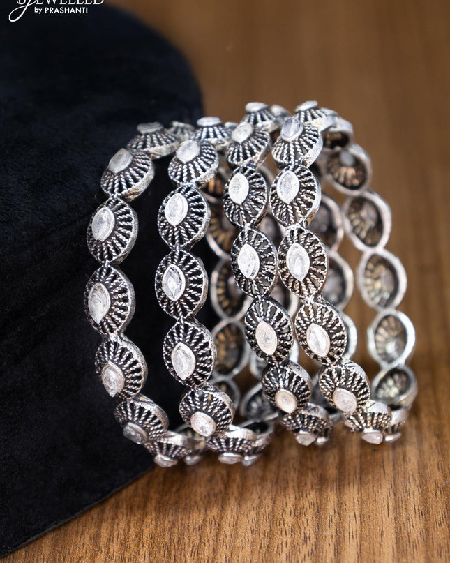 Oxidised bangles with cz stone - {{ collection.title }} by Prashanti Sarees