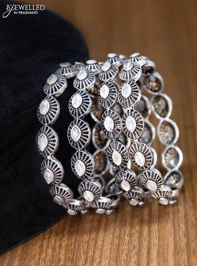 Oxidised bangles with cz stone - {{ collection.title }} by Prashanti Sarees