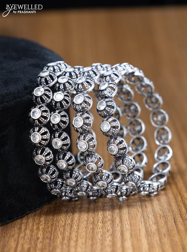 Oxidised bangles with cz stone - {{ collection.title }} by Prashanti Sarees