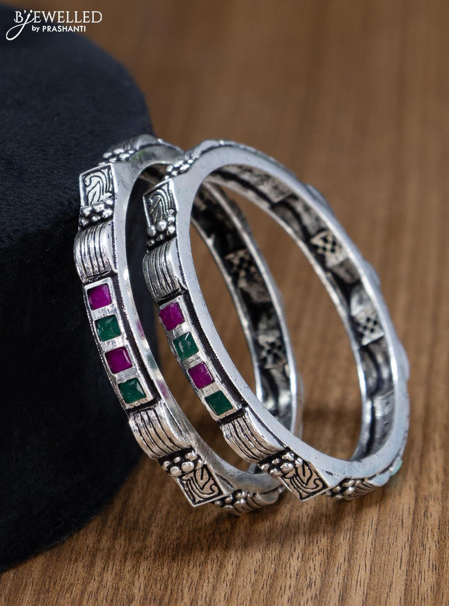 Oxidised bangles with kemp stone - {{ collection.title }} by Prashanti Sarees