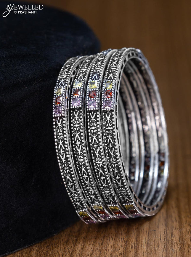 Oxidised bangles with multicolour stone - {{ collection.title }} by Prashanti Sarees