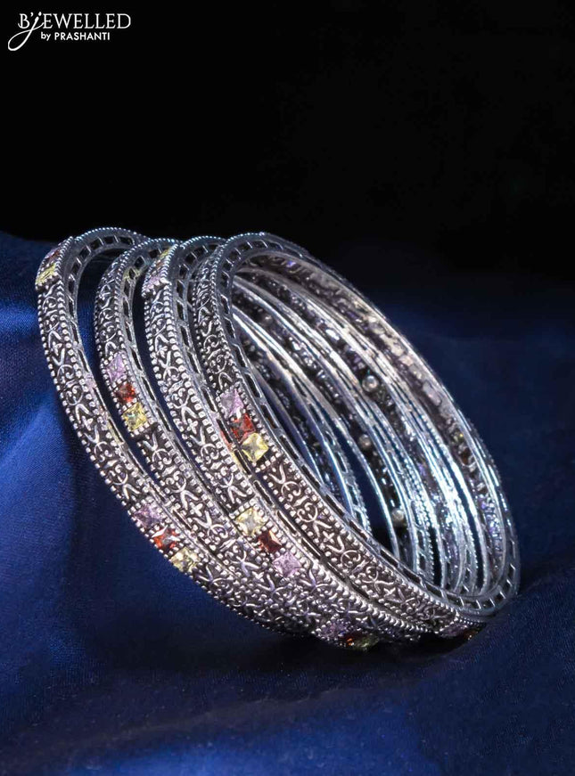 Oxidised bangles with multicolour stone - {{ collection.title }} by Prashanti Sarees