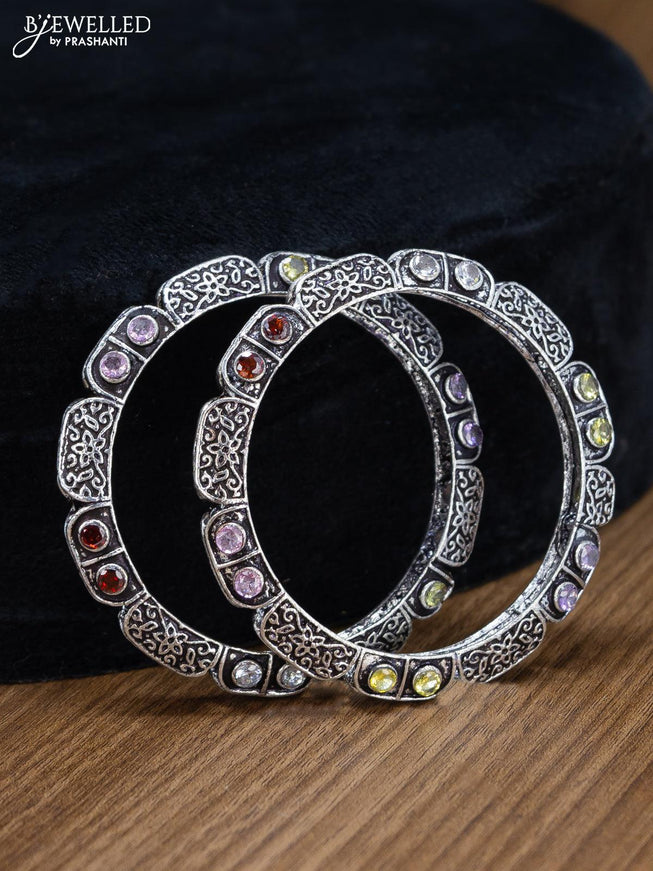 Oxidised bangles with multicolour stone - {{ collection.title }} by Prashanti Sarees